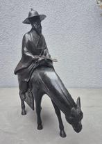 Toba op zijn muildier 44 cm, 8.2 kg. - Brons - China - 20e, Antiek en Kunst