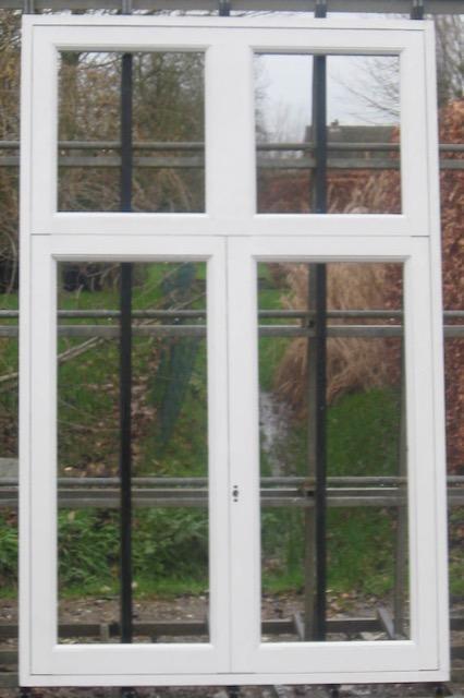 afrormosia houten raam , chassis , venster  138 x 220, Doe-het-zelf en Bouw, Raamkozijnen en Schuifdeuren, Inclusief glas, Nieuw