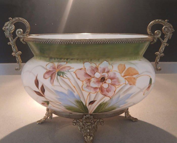 Openhaard accessoire (3) - trio vazen van glas en geverfd, Antiek en Kunst, Antiek | Glaswerk en Kristal