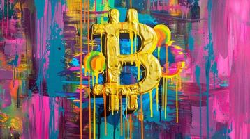 Dine Chanima (XX-XXI) - Giant Bitcoin in Bold Spray paint