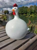 Statue, funny white balloon chicken - 40 cm - polyresin