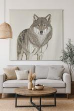 Arazzo in jacquard van alpaca Majestueuze wolf, kracht en