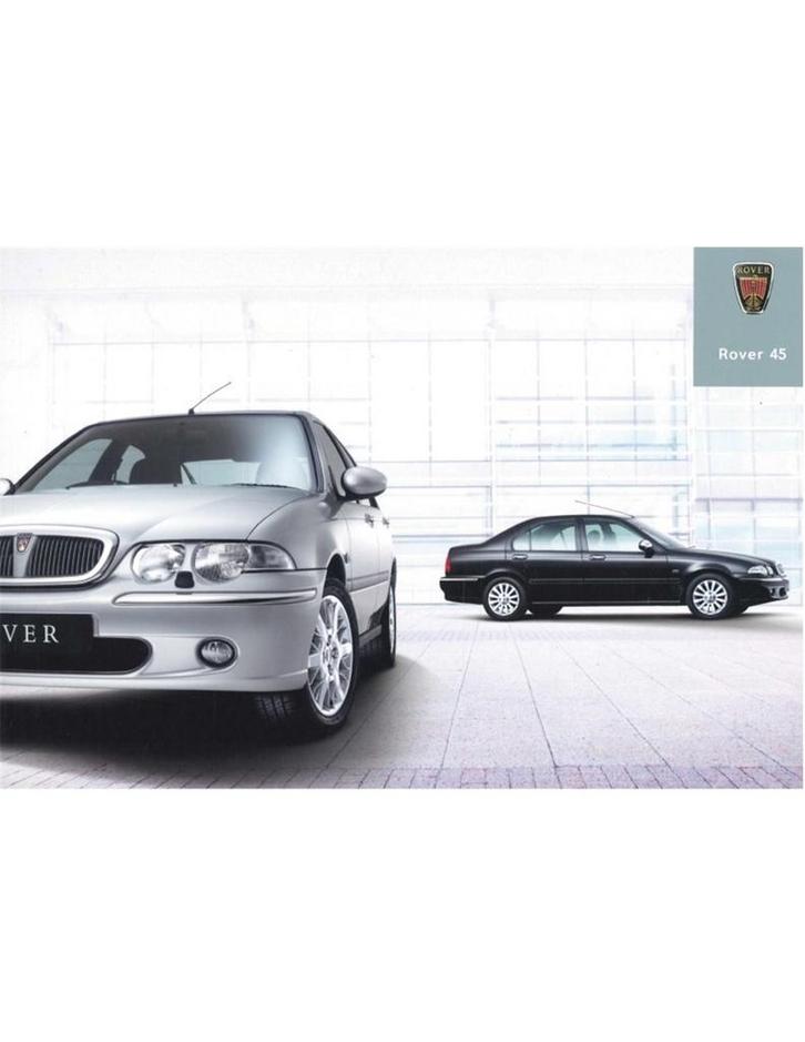 2002 ROVER 45 BROCHURE ENGELS, Boeken, Auto's | Folders en Tijdschriften, Ophalen of Verzenden