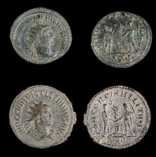 Romeinse Rijk. Numeriano & Diocleciano. Follis Lote de 2, Postzegels en Munten, Munten | Europa | Niet-Euromunten