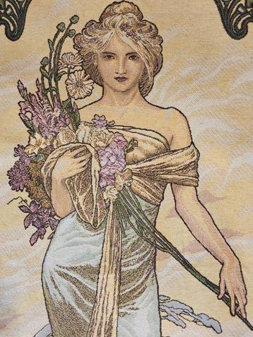Tapisserie Alfons Mucha LE PRINTEMPS - Art Nouveau -