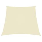 vidaXL Zonnezeil trapezium 3/5x4 m oxford stof crèmekleurig, Tuin en Terras, Verzenden, Nieuw