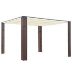 vidaXL Prieel met dak 300x300x220 cm poly rattan bruin en, Verzenden, Nieuw