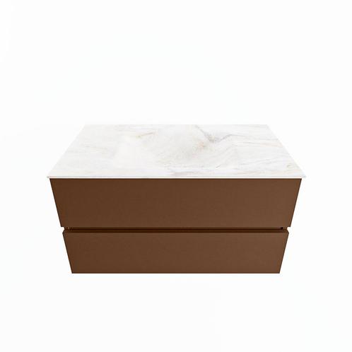 MONDIAZ VICA-DLUX 90cm badmeubel onderkast Rust 2 lades., Doe-het-zelf en Bouw, Sanitair, Overige typen, Nieuw, Ophalen of Verzenden