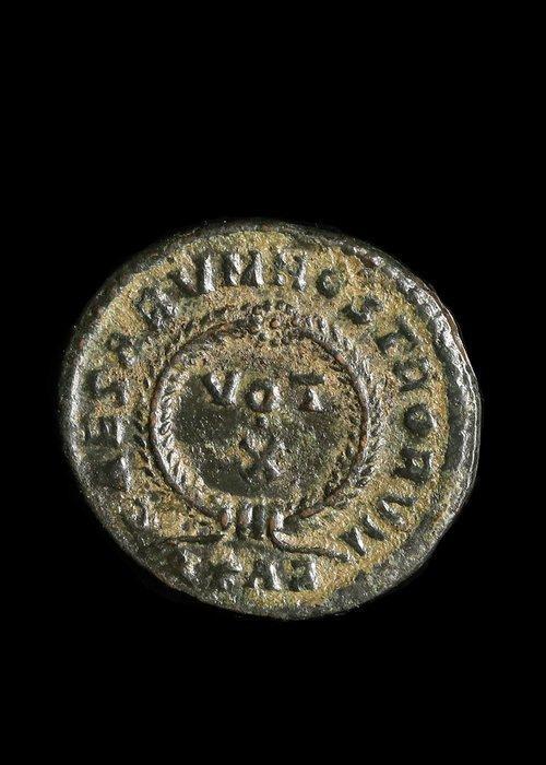 Oud-Romeins Brons Follis van Constantius II (Zonder, Antiek en Kunst, Antiek | Overige Antiek