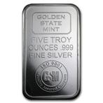 5 Troy Ounce - Zilver .999 - Golden State Mint
