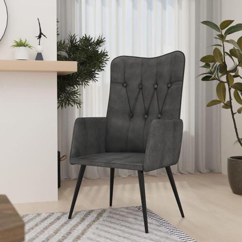 vidaXL Fauteuil canvas zwart, Maison & Meubles, Fauteuils, Envoi