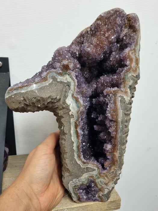 Stunning Rare formed Uruguay Amethyst - Hoogte: 33 cm -, Verzamelen, Mineralen en Fossielen