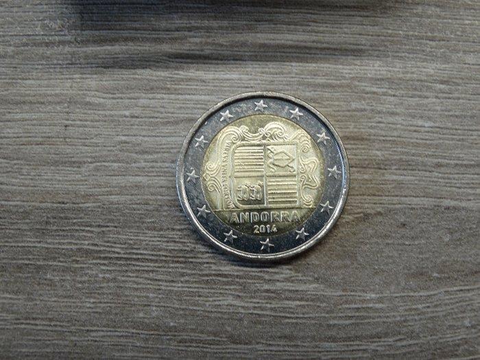 Andorra. 2 Euro 2014 (25 stuks) - uit gemengde rollen, Postzegels en Munten, Munten | Europa | Euromunten