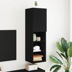 vidaXL LED TV-kast in Zwart Eik 30,5x30x102 cm Gelaagd Hout, Huis en Inrichting, Kasten |Televisiemeubels, Verzenden, Nieuw