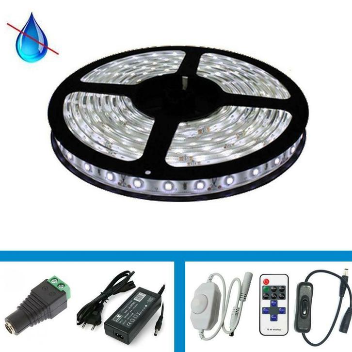 LED Strip - 5 meter - Complete set - Kleur wit - LED type 3, Huis en Inrichting, Lampen | Overige, Ophalen of Verzenden
