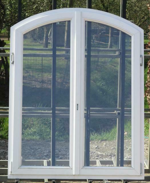 pvc boograam , raam , chassis 125 x 140 - 160 wit, Doe-het-zelf en Bouw, Raamkozijnen en Schuifdeuren, Inclusief glas, Nieuw, Kunststof