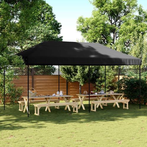 vidaXL Tente de réception pliable escamotable noir, Tuin en Terras, Partytenten, Verzenden