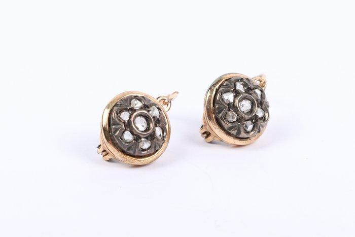 Oorbellen - 9 kt. Geel goud, Zilver, Handtassen en Accessoires, Oorbellen
