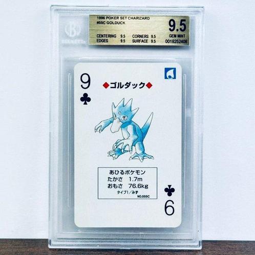 Pokémon Graded card - Golduck Charizard Poker Deck 1996 -, Hobby en Vrije tijd, Verzamelkaartspellen | Pokémon