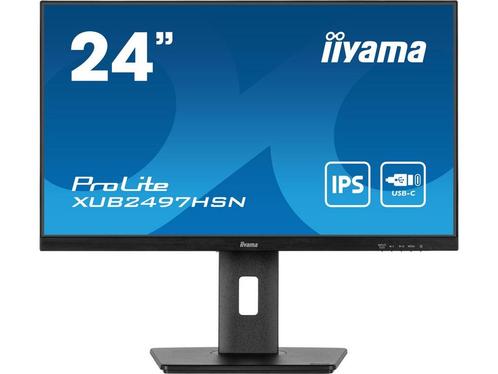 Iiyama ProLite XUB2497HSN-B2 - 24 IPS Monitor - USB-C Dock, Huis en Inrichting, Woonaccessoires | Overige, Nieuw, Verzenden