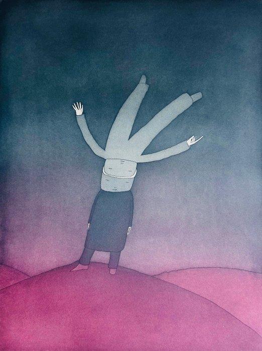 Jean-Michel Folon (1934-2005) - Les ruines circulaires -, Antiquités & Art, Antiquités | Autres Antiquités