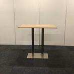 Sta-tafel met kolom poot 120x80 cm, NIEUW natuur eiken blad