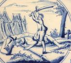 Carreau - Représentation biblique : David vainc Goliath -