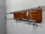 Kapstok - Chroom, Hout - Vintage kapstok – jaren 50/60