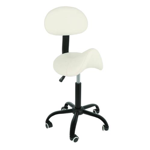 Alora Zadelkruk Met Rugleuning - Tabouret – Wit - Kruk –, Tuin en Terras, Hand-tuingereedschap, Nieuw