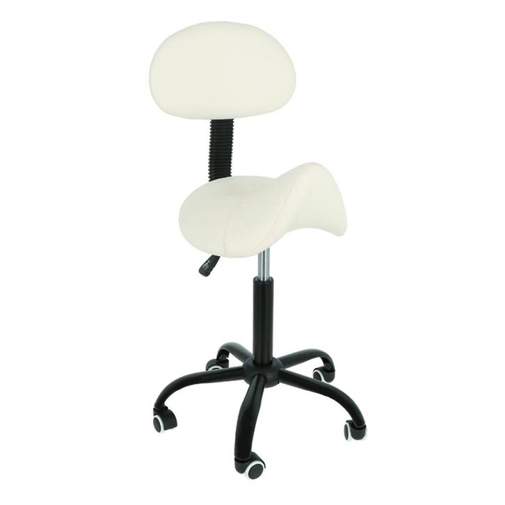 Alora Zadelkruk Met Rugleuning - Tabouret – Wit - Kruk –, Tuin en Terras, Hand-tuingereedschap, Nieuw