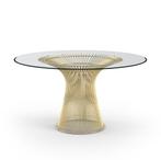 Eettafel Wire tafel diameter 135cm gold, Huis en Inrichting, Tafels | Eettafels, Verzenden, Nieuw