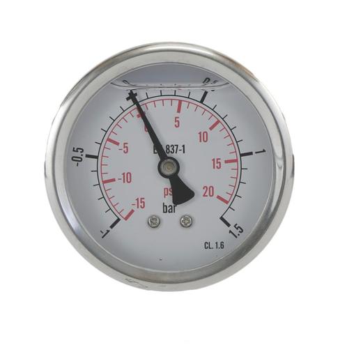 1..1.5 Bar Glycerine Manometer Achteraansluiting RVS/Messing, Doe-het-zelf en Bouw, Overige Doe-Het-Zelf en Bouw, Verzenden