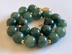 Donkergroene jadeïet (A) - 18 karaat (750) goud - Armband
