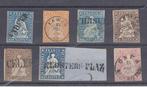 Suisse 1854/1862 - Poste Strubel, bon bord. 3 lettres, 7, Gestempeld