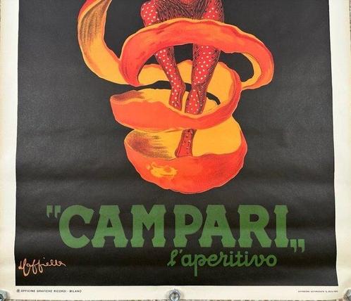 Leonetto Cappiello - Poster Pubblicitario- Campari, Antiek en Kunst, Kunst | Tekeningen en Fotografie