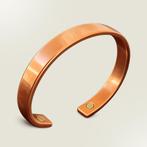 Koperen gezondheids-klemarmband glad gepolijst met 2, Ophalen of Verzenden