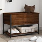 vidaXL Opbergbankje 70x42,5x47 cm bewerkt hout bruin, Verzenden, Nieuw