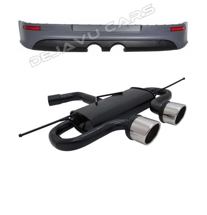 R32 Look Achter Bumper + Sport Uitlaat Systeem voor Volkswag, Auto diversen, Tuning en Styling, Ophalen of Verzenden