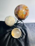 ***NO RESERVE*** Set van 3 Bollen - Indiase Agaat -