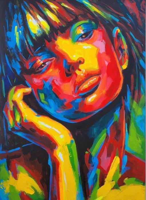 Leandro Olano - Intimidad en Estado de Fuego, Antiek en Kunst, Kunst | Schilderijen | Modern