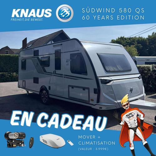 Caravane Knaus Südwind 580 QS - 60 Years Edition (2025), Caravans en Kamperen, Caravans, Airco, Mover, Ophalen