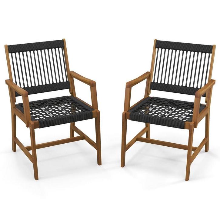 2dekans | Coast Set van 2 Acacia Houten Buitenstoelen met, Tuin en Terras, Tuinsets en Loungesets, Ophalen of Verzenden