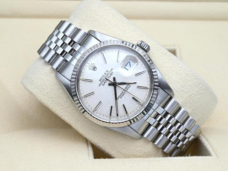 Rolex Datejust Ref. 16014 Year 1985 (Box & Papers), Handtassen en Accessoires, Horloges | Heren, Staal, Zo goed als nieuw, Goud