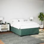 vidaXL Cadre de lit sans matelas vert foncÃ© 160x200 cm, Verzenden