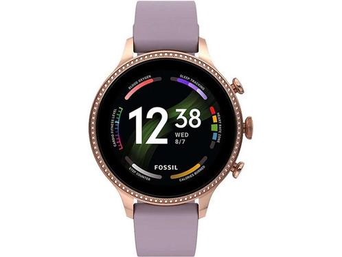 Fossil Gen 6 Smartwatch FTW6080 Dames 42 mm - Lila, Handtassen en Accessoires, Smartwatches, Zo goed als nieuw, Verzenden