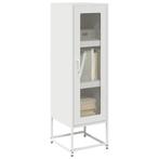 vidaXL Hoge kast 36x39x123 cm koudgewalst staal wit, Huis en Inrichting, Verzenden, Nieuw