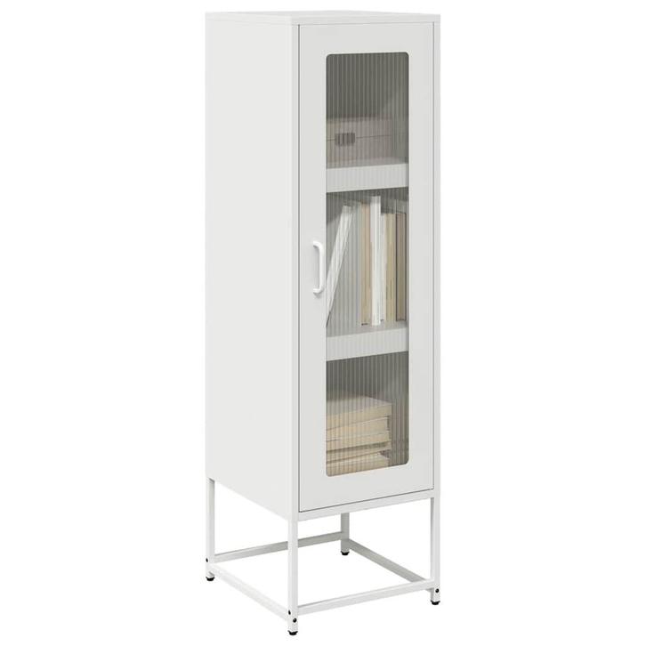 vidaXL Hoge kast 36x39x123 cm koudgewalst staal wit, Huis en Inrichting, Kasten | Dressoirs, Nieuw, Verzenden