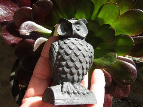 SHUNGITE High Energy OWL (86mm) - WIFI-BESCHERMING- 104 g, Verzamelen, Mineralen en Fossielen