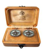 Fabergé - Manchetknopen - 14 karaat Geel goud, Keizerlijke, Handtassen en Accessoires, Antieke sieraden