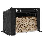 vidaXL Haardhoutrek met regenhoes 150,5x100,5x110,5 cm staal, Tuin en Terras, Verzenden